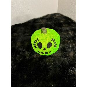 Vintage Seasons Halloween Jack Lantern Pumpkin Melted Plastic Popcorn Light Up